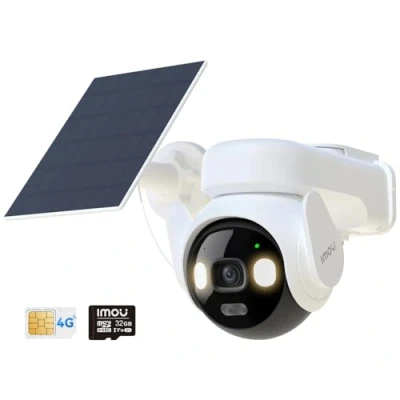 Image de Imou 4G LTE Caméra Surveillance WiFi Exterieure sans Fil Solaire 3K(5MP), AOV 24/7 Enregistrement, 360PTZ, 2.4GHz WiFi, 25M Détection Humaine, IP66, Mode Privé,Carte SIM 6Go et Micro SD 32Go Incluses