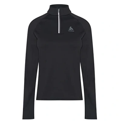 Image de Odlo Femme Midlayer 1/2 Zip Besso Tricot, Noir, S EU