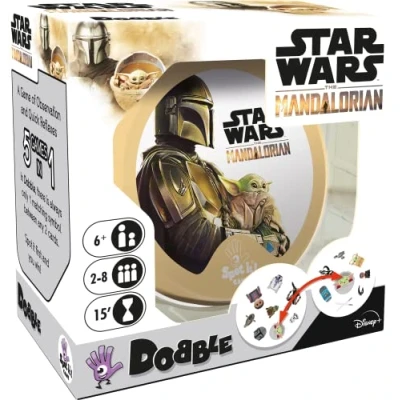Image de Asmodee , Dobble Star Wars Mandalorian, Card Game, Ages 6+, 2 8 Players, 15 Minutes Playing Time