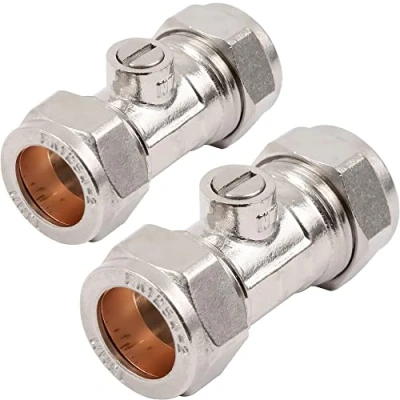 Image de 2 valves d&#039;isolation de 15 mm conformes à la norme WRAS
