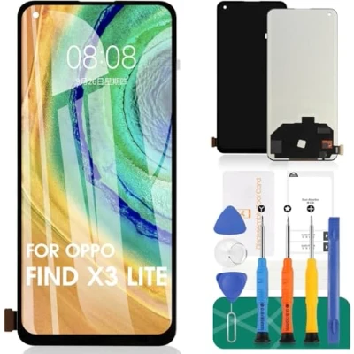 Image de Incell Écran LCD de rechange pour OPPO Find X3 Lite 5G CPH2145 sans cadre (sans reconnaissance d&#039;empreintes digitales, noir)