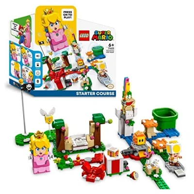 Image de LEGO 71403 Super Mario Pack de Démarrage Les Aventures Peach, Jouet Lemmy, Figurine Interactive Toad, pour Enfants 6 Ans
