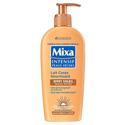 Image de Mixa Intensif Peaux Sèches Lait Corps Nourrissant Effet Soleil Autobronzant Hâle Doré Naturel Progressif et Uniforme Mates Hypoallergénique 250ml