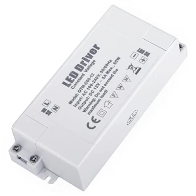 Image de VARICART Alimentatore LED 12V 60W, Trasformatore AC 110/220V a DC 5A, Tensione Costante Driver Convertitore, Bassa Interruttore Trasformatori, per illuminazione lampada LED, Striscia