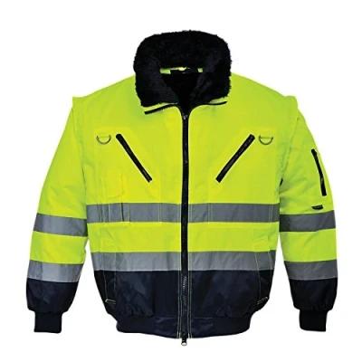 Image de Portwest Blouson pilote 3 en 1 haute visibilité, Couleur: Jaune/Marine, Taille: M, PJ50YNRM