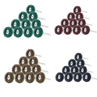 Image de HSeaMall 80PCS Abrasifs Roue de polissage Roues Marron 2,5 cm Grain 80 150 240 300 pcs pour outils rotatifs