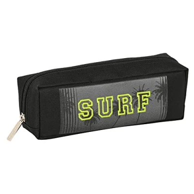 Image de Trousse d&#039;écolier Safta Surf Noir Polyester 600D 21 x 8 cm Zippée