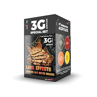 Image de AK Acrylics 3Gen WARGAME SET AK1072 LAVA EFFECTS (4x17ml)