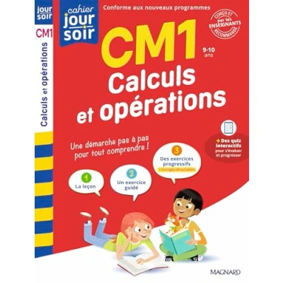 Image de Calculs et opérations CM1 Cahier Jour Soir Conçu recommandé par les enseignants (Broché)