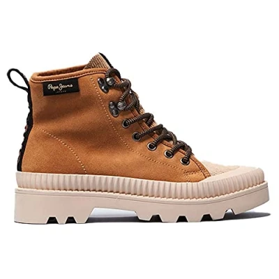 Image de Pepe Jeans Bottines à lacets, Femme, Taille: 36, Cuero Daim / suède