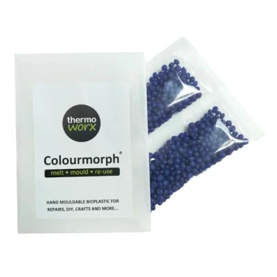 Image de Thermoworx Colourmorph. Thermoplastique moulé à la main multi usages, fondu, moule et réutilisable Bleu
