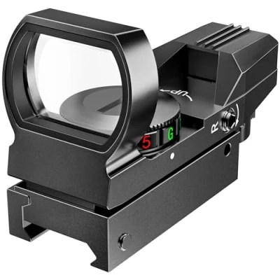 Image de Feyachi Visée Point Rouge Viser Airsoft 4 Réticule 5 Luminosité Réglages Viseur Compatible avec Picatinny 20 mm/22 mm
