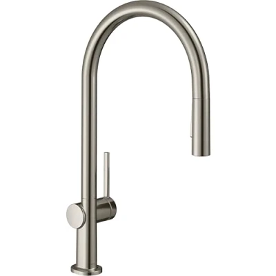 Image de hansgrohe Talis M54 Mitigeur de cuisine 210, avec douchette extractible 2 jets, sBox, aspect acier inox, 72801800
