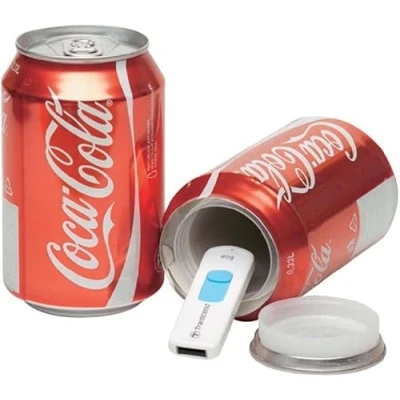 Image de HERMANS Boîtes de boisson dérivation secret Safe Dévisser le couvercle pour révéler compartiment Coffre fort lesté réaliste (cola), 000069