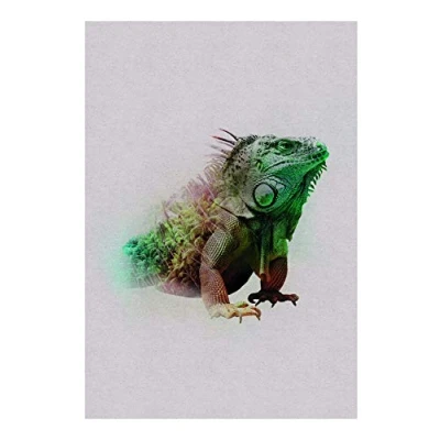 Image de Komar Tableau Mural Animaux Paradis Iguane Poster Image Salon Chambre Décoration Art Print sans Cadre P083C 50x70 Dimensions : 50 x 70 cm (Largeur Hauteur)