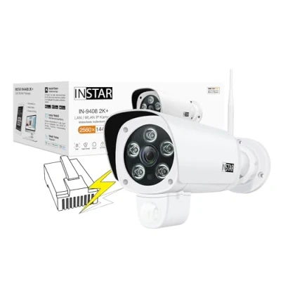 Image de INSTAR IN 9408 2K+ LAN/PoE caméra de Surveillance Intelligence Artificielle extérieure étanche Power Over Ethernet HomeKit PIR détection Mouvement Grand Angle RTSP