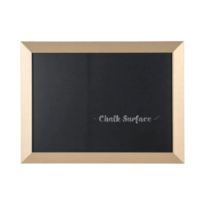Image de Bi Office Kamashi Glam Tableau à Craie Noir, 60 x 45 cm, Cadre en MDF Doré