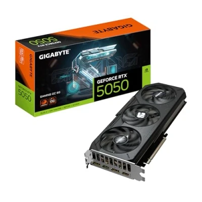 Image de Gigabyte GeForce RTX 5050 Gaming OC 8G Carte Graphique 8GB GDDR6, 128bit, PCI E 5.0, 2632MHz Fréquence du cœur, 2 x DP, HDMI, NVIDIA DLSS 4, GV N5050GAMING 8GD