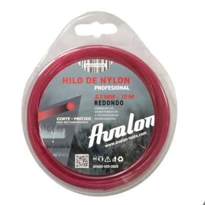 Image de Avalon Fil Rond en Nylon Universel pour débroussailleuse et Tondeuse (2,7 mm x 15 m)