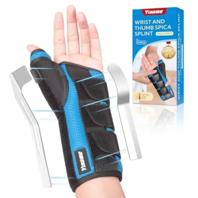 Image de YiYame Attelles pour Main et Poignet, Attelle Pouce Poignet Tendinite, Canal Carpien, De Quervain, à Gâchette, Arthrite, Fractures du Gauche S