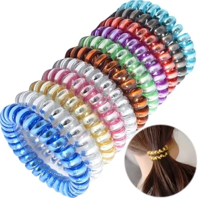 Image de CAILI Cravates Cheveux Queues de Cheval Bandes Bandeaux Queue Elastique à Accessoire Coiffeur Cheval（10 pcs couleur au hasard）