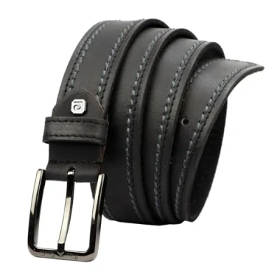 Image de Pierre Cardin 612 KAM02 Ceinture élégante en cuir pour homme Boucle classique Noir Longueur de la sangle 125 cm, , cm