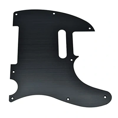 Image de Dopro Pickguard TL en aluminium anodisé à 8 trous pour Fender Telecaster américain/mexicain Noir