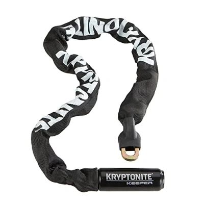 Image de Kryptonite Keeper 785 Chaîne Intégrée Antivol Vélo, Niveau de Sécurité 5/10, Offre une Élevée à Votre Longueur 85 cm, Couleur Noire, Noir