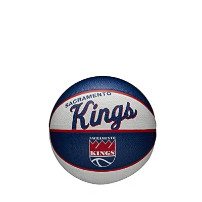 Image de WILSON MINI Ballon de Basket TEAM RETRO, SACRAMENTO KINGS, Extérieur, Caoutchouc, Taille :