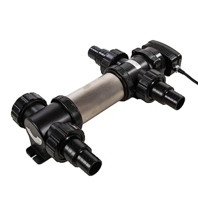 Image de AquaForte SUV 718 RVS UV C, PL 18W, Longueur 458 mm, Max. Taille du Bassin 25 m3, débit recommandé 3 m3⁄h, Pression 1,0 Bar, Y Compris 4 raccords de tuyaux 38/50 2&quot; A.G.