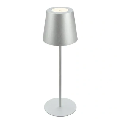 Image de BRILONER lampe de table LED sans fil avec Touch, variateur d&#039;intensité par paliers, lecture, LED, camping, table, à accu, Outdoor, 36x10,5 cm, Argenté