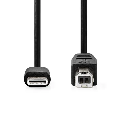 Image de Nedis CCGB60650BK20 câble USB 2.0 2 m C B Noir Neuf