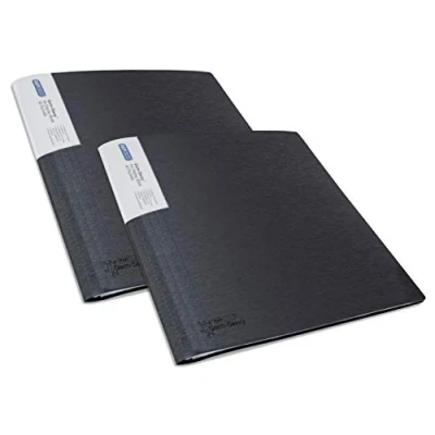 Image de Rapesco 1644 Germ Savvy Antibactérien, Protège Document A4 avec 40 Pochettes, Noir, 2 Documents