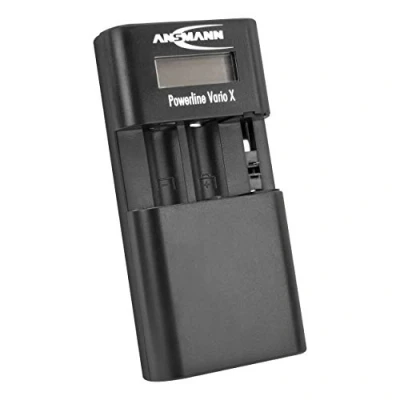 Image de ANSMANN Powerline Vario X Chargeur Universel pour Piles Li ION, Po &amp; NiMH (1 PCE) de avec écran LCD Station Charge Automatique et sécurisée