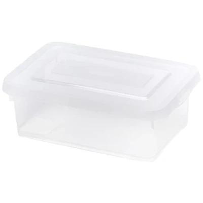 Image de CURVER Boîte de Rangement Handy 4L Multifonction Pour Chambre, Bureau, Garage, Cabanon, Buanderie Fermeture rapide à clips 29,4 x 19,4 10 cm Transparent