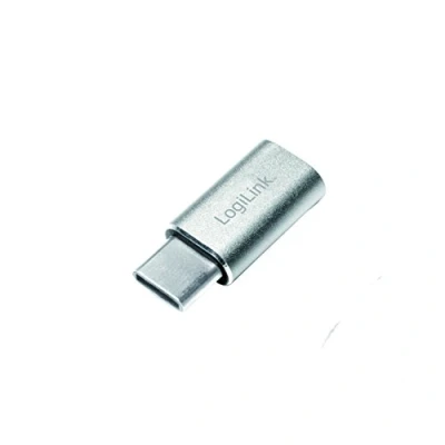 Image de Adaptateur USB3.1 C vers Micro USB2.0 Argent LOGILINK Male Connector Fe AU004