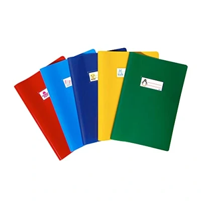 Image de Favorit Lot de 10 protège cahiers A4 avec étiquette, multicolore