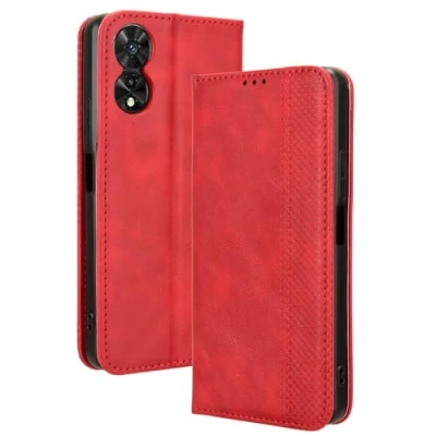 Image de COMAKU Étui à Rabat et Folio pour TCL 505 de Rouge