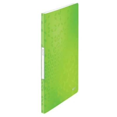 Image de Leitz Reliure Protège Documents A4, 20 Pochettes, Capacité 40 Feuilles, Pochettes Transparentes, Vert, WOW, 46310054