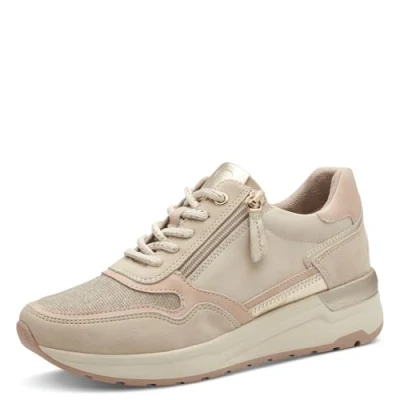Image de Marco Tozzi Sneaker Baskets basses, Femme, Taille: 38, Dune comb Chaussures
