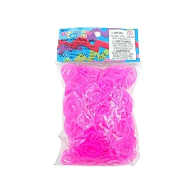 Image de Elastiques Rainbow Loom Rose Jelly