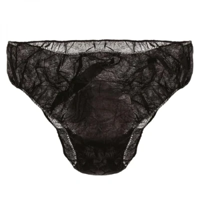 Image de Lot de 20 culottes jetables en tissu non tissé Noir Vivezen