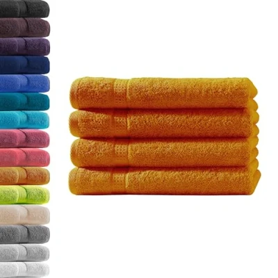 Image de Hometex Premium Textiles 4X Serviette Anthracite 100% Coton éponge ÖKO TEX Standard Qualité supérieure 500 g/m²