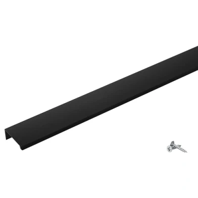 Image de Set de 5 x Poignées Meuble Blankett Jane 380 mm noir Poignée pour Placard Profilée Tiroir Sotech