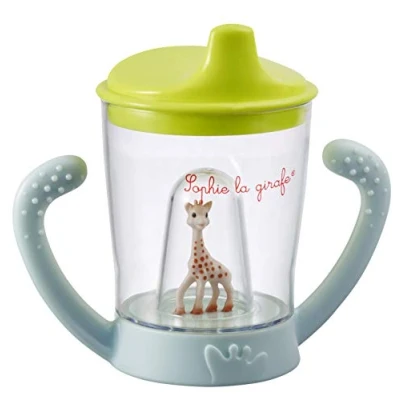 Image de Sophie la Girafe Tasse Anti Fuite Facile à utiliser pour les bébés et enfants Adapté au lave Vaisselle Deux poignées