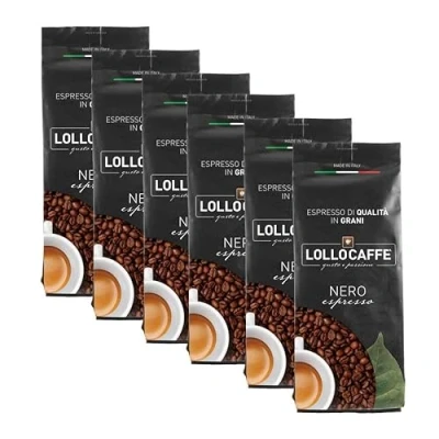 Image de Café en grains mélange NOIRE Lollo Caffè 1 kg x 6