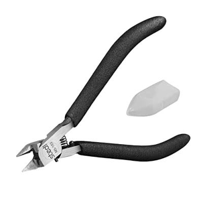 Image de stedi Pince pour ModèLes RéDuits, avec Lame Ultrafine à Un Seul Tranchant Et éTui La Outils De ModéLisme en Plastique Gundam RéParations Fixations, Noir