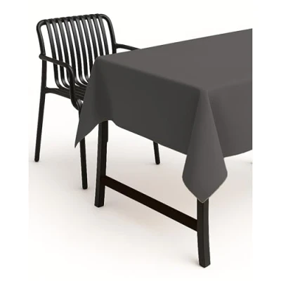 Image de TextilDepot24 Nappe de Table Tissu Anti Taches Taille au Choix avec Ourlet d&#039;enveloppe Facile d&#039;entretien et déperlante 110 x cm Gris foncé