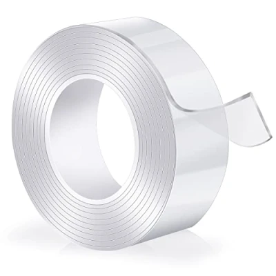 Image de Double Face,Double Face Extra Fort Ruban Adhesif Adhésif Puissant Transparent Collant(3Meter x 3cm 2mm)