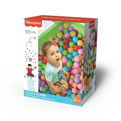 Image de DQB Deqube Fisher Price 920D00176 Lot de 100 balles Multicolores 6 Couleurs différentes Diamètre 5,5 cm